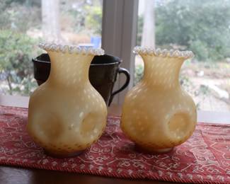 Fenton Bubble Optic Vases