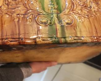 MAJOLICA COVERED FRUIT BOX 19th/20th Century