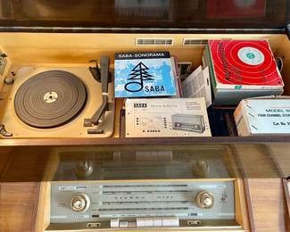 SABA Radio/Turntable German Console - Circa 1960