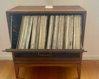 Lane MCM Walnut Record Cabinet (two are available)