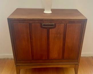 Lane MCM Walnut Record Cabinet (two are available)