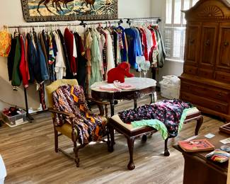 Vintage clothes room