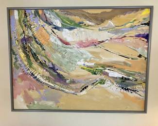 Abstract painting signed Lassen