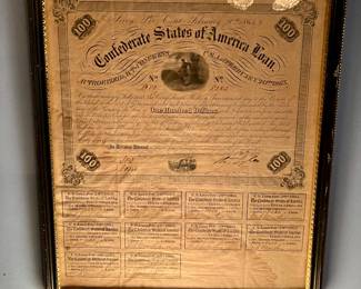 1863 confederate states of america loan
