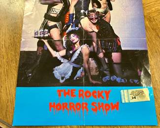 Original signed poster and ticket stub from the 1981 Rocky Horror Show performance at Boutwell Auditorium 