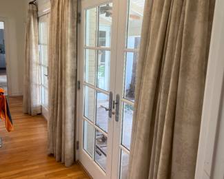 10 panels of custom drapes