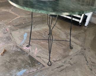 Stone and metal table