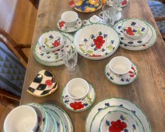 Mancioli dishes, Mary Rose Young decor