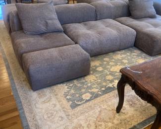 Another view of the sectional and 10’ x 13.5’ rug