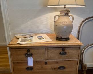 Antique English pine chest of drawers