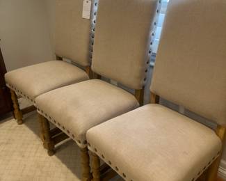 Set of 6 upholstered dining chairs