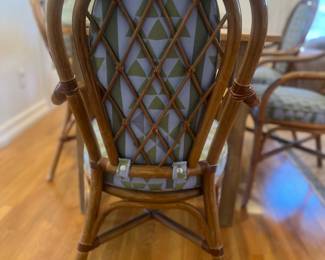 Rattan French bistro chairs (2 armchairs)