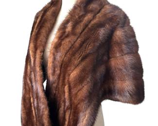 Dark Brown Mink Cape 
