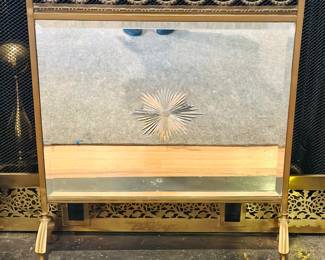 Hollywood regency fireplace screen