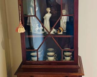 Georgian style glass front cabinet