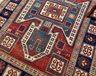 Vintage Hand woven Kazak Rug. Approx 4’x6’