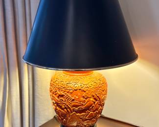 Chinese Cinnabar Lamp