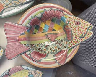 Vintage MacKenzie-Childs Fish Dishes