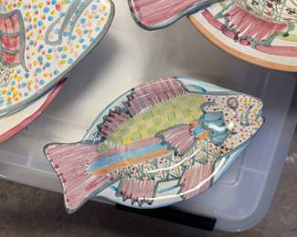 Vintage MacKenzie-Childs Fish Dishes