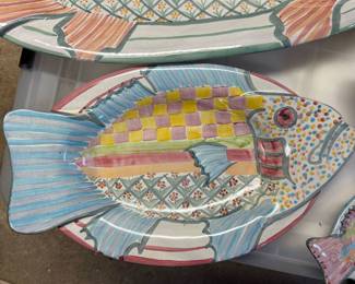 Vintage MacKenzie-Childs Fish Dishes