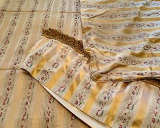 Bedskirt, coverlet, and headboard cover 