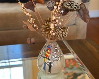 Vintage art glass, signed