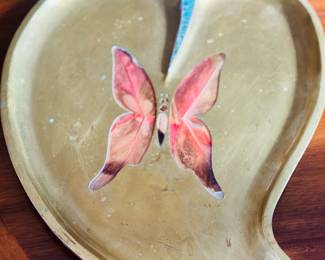 Mid-century Los Castillo Taxco brass tray