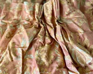 Pinch pleat curtains (set of 2) with sun damage 