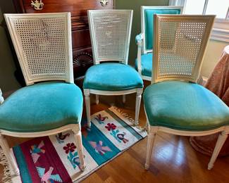 Cane back chairs (2 armchairs & 4 chairs)