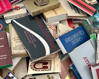 Large collection of vintage matches and matchboxes