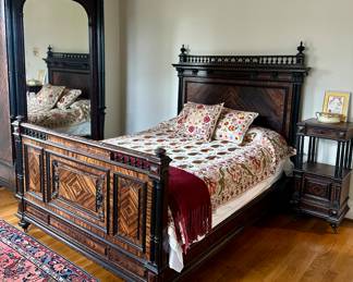 French Renaissance Revial bed & Mattress 