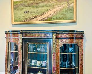 Antique boulle vitrine