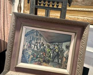 art by Virginia Perkins and Eastlake easel 