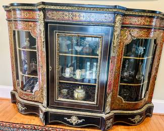 Antique boulle vitrine