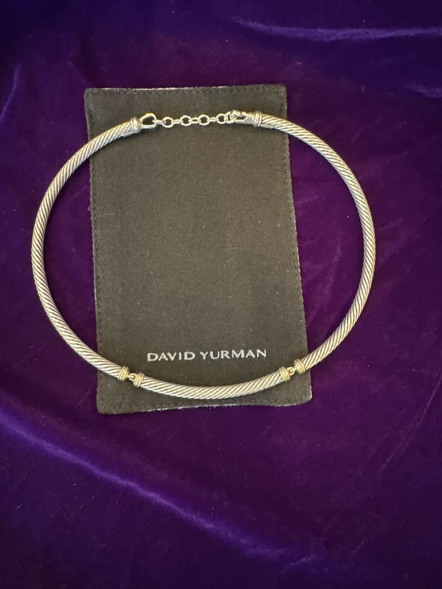 David Yurman Sterling and 14K necklace