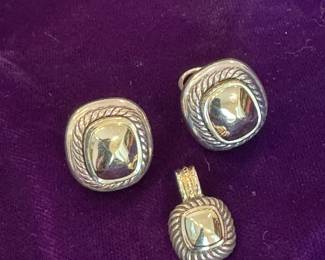 David Yurman pendant and earrings