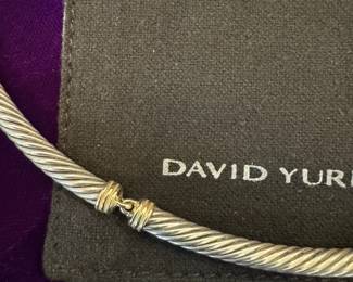 David Yurman Sterling and 14K necklace