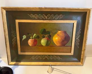 Red Apple and Brown Pot by James Zar - original art