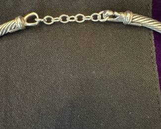 David Yurman Sterling and 14K necklace