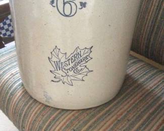 6 Gallon Western Stoneware Crock