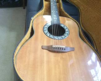 Beautiful Vintage Ovation 6 String Guitar with case