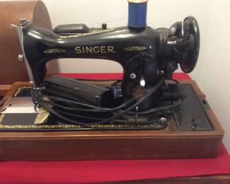 Singer Bentwood Sewing Machine and Case