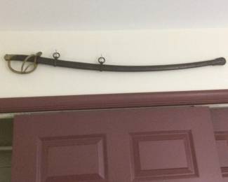 Antique Vintage Union Civil War Cavalry Roby Sword Saber Scabbard