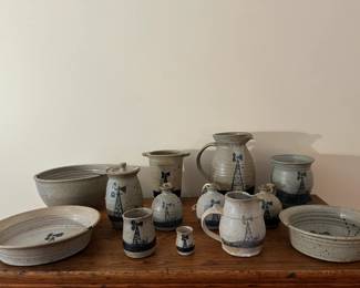 TOLHELM STONEWARE Scandinavian folk art. Tolhelm stoneware is part of the permanent collection of the Norwegian-American Vesterheim Museum.