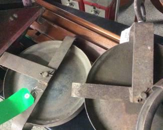 Vintage Antique Barn Iron Pulley Wheels