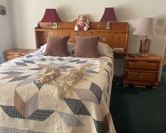 Quilt beds and end tables 