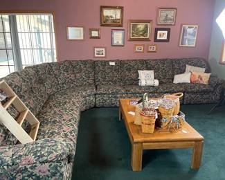 Living room with forget sectional EVER ! Plus has a pull out bed 