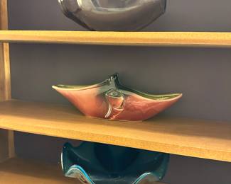 Art glass and pottery 