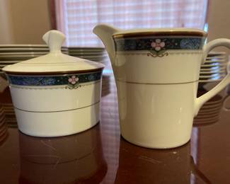 Mikasa Serena Blue Sugar and creamer set China