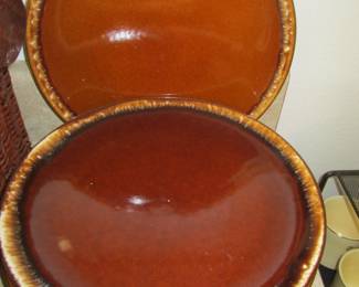Vintage Brown Drip Dinner Plates